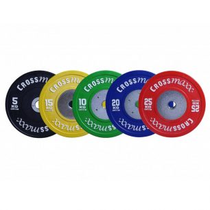 Gekleurde Competitie Olympische Bumper Plate 50mm 15 kg - geel