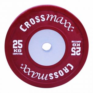 Gekleurde Competitie Olympische Bumper Plate 50mm 25 kg - rood