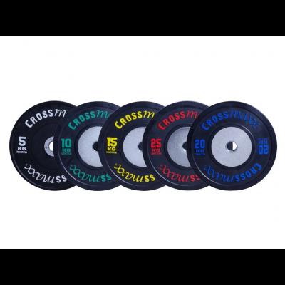 Competitie Olympische Bumper Plate 50mm 25 kg - zwart