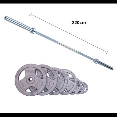 Olympische Halterset 100 kg - Focus Fitness Hamerton - 220 cm - 50 mm